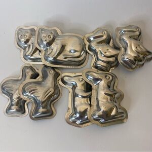 Set of 8 vintage tin chocolate molds